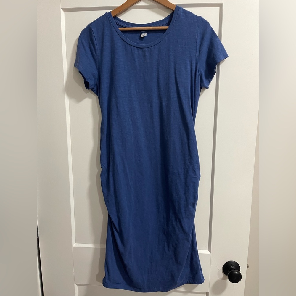 Old Navy Maternity Blue T-Shirt Dress - Size Large